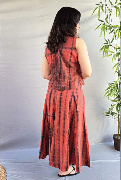 Raktika Cotton Shibori Skirt Co-Ord Set