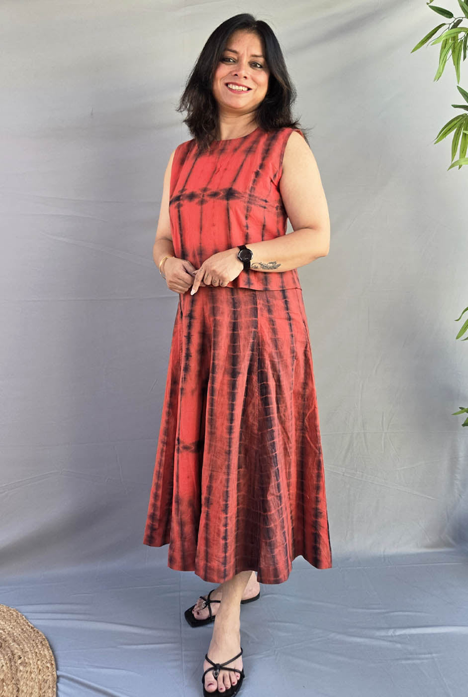 Raktika Cotton Shibori Skirt Co-Ord Set