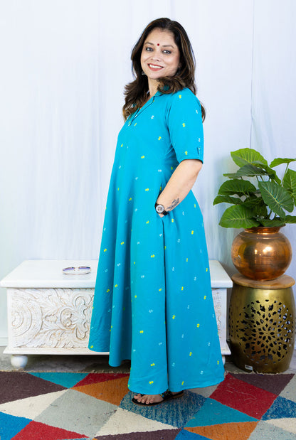 Nazakat Firoza Umbrella Kurta