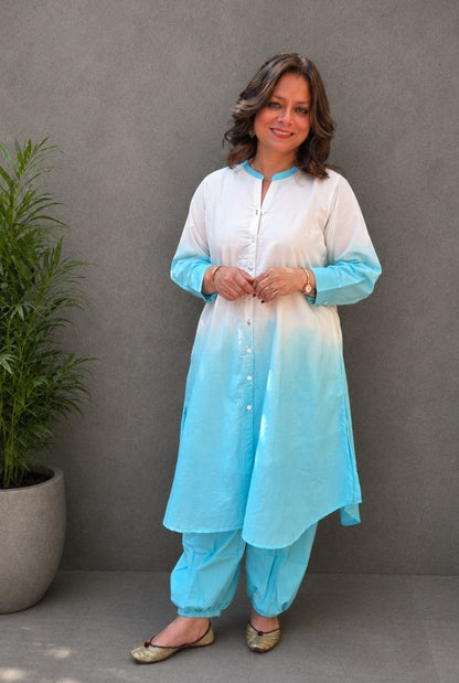 Set of 2 Rang Tarang – Blue Mul Cotton Co-ord Set