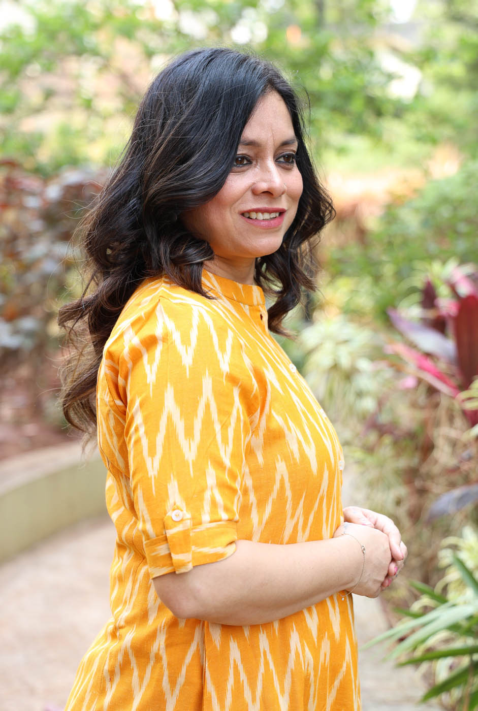 Stylish Yellow Ikat Co-ord Set (two piece set)
