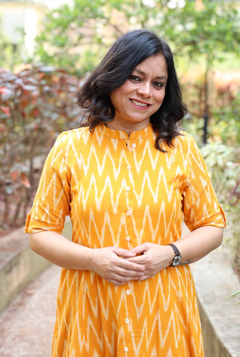 Stylish Yellow Ikat Co-ord Set (two piece set)
