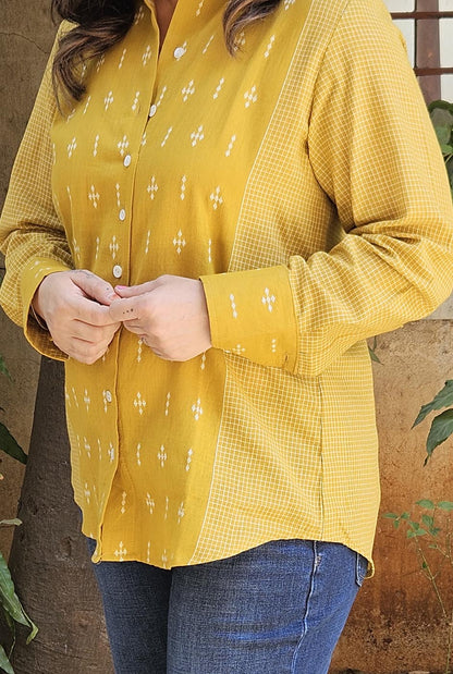 Sunshine Yellow Handloom Shirt