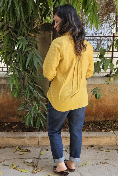 Sunshine Yellow Handloom Shirt