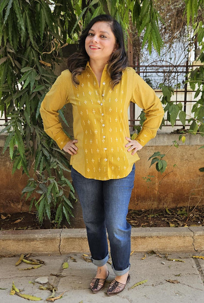 Sunshine Yellow Handloom Shirt