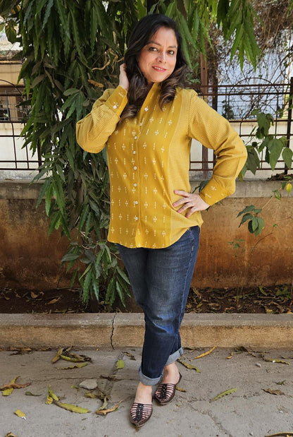 Sunshine Yellow Handloom Shirt