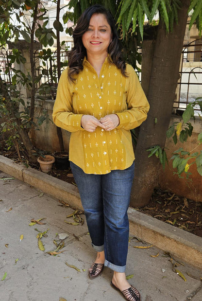 Sunshine Yellow Handloom Shirt