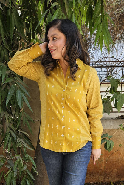 Sunshine Yellow Handloom Shirt