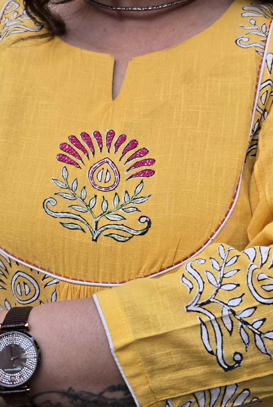 Hand Block Kurta Pant Set