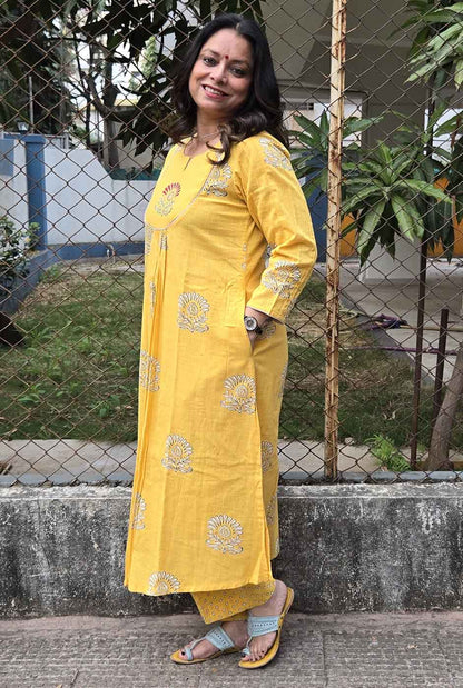 Hand Block Kurta Pant Set