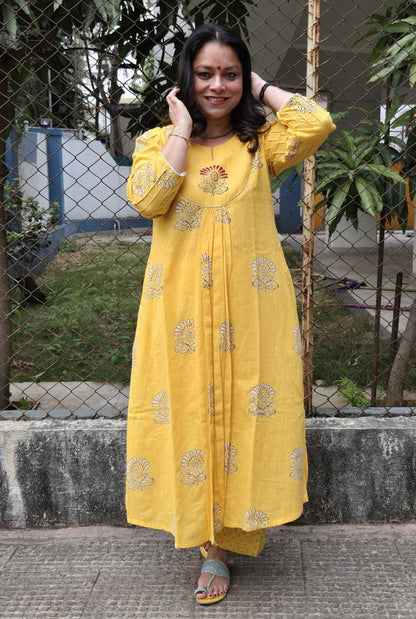 Hand Block Kurta Pant Set