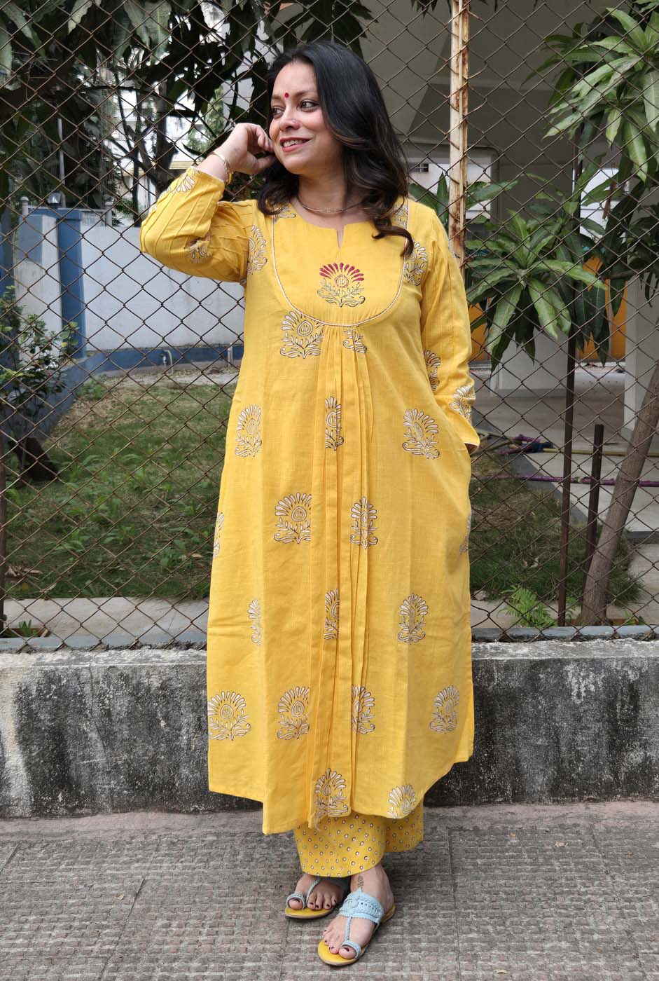 Hand Block Kurta Pant Set