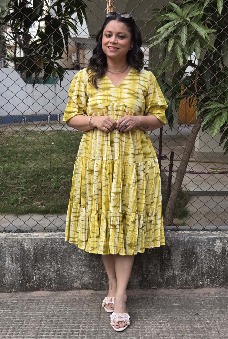 Shibori Alia Cut Dress
