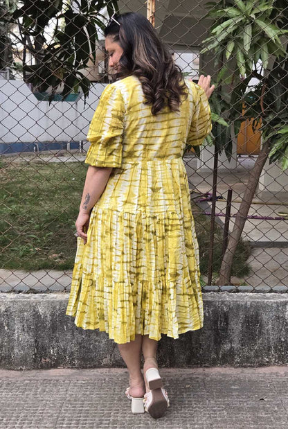 Shibori Alia Cut Dress