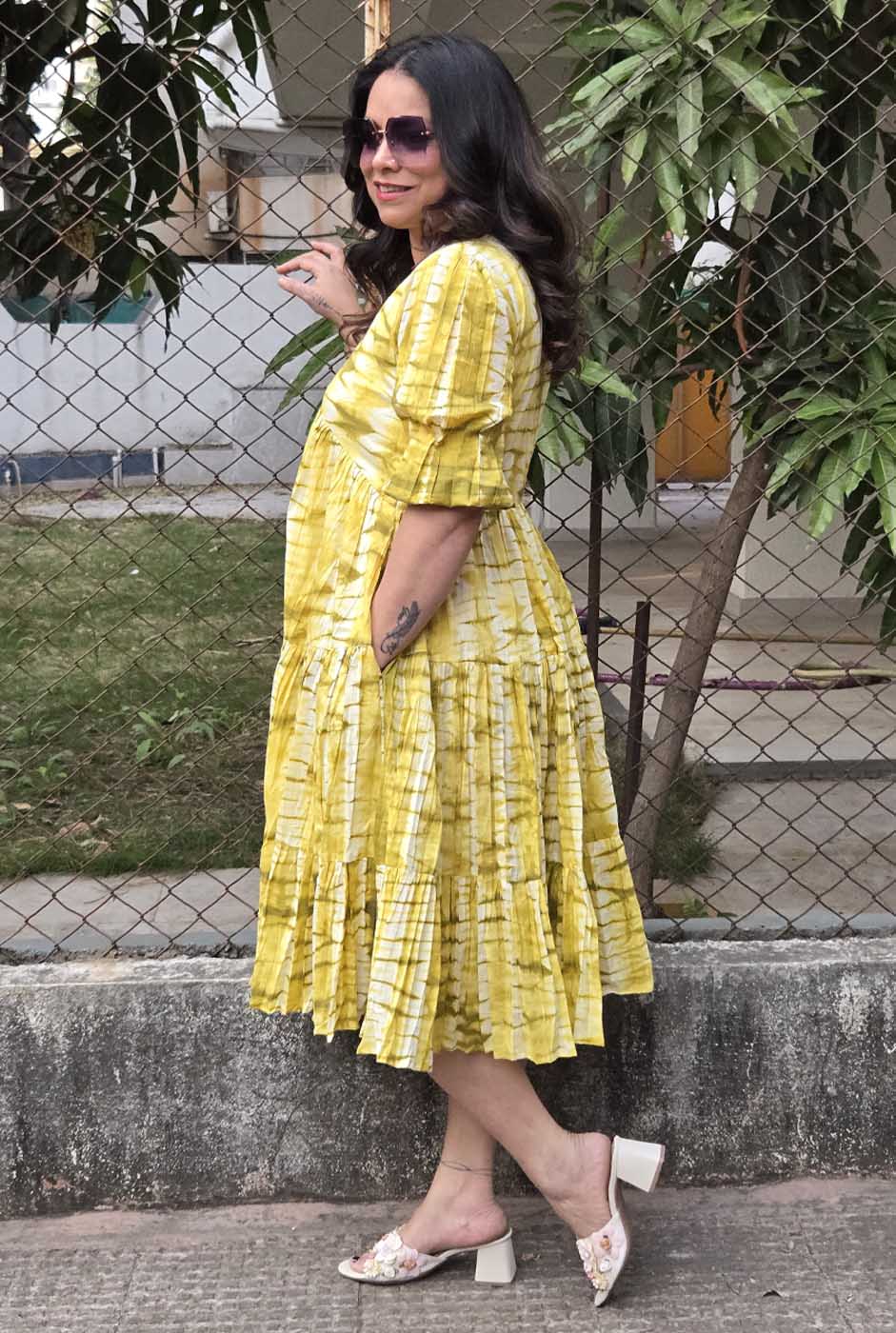 Shibori Alia Cut Dress