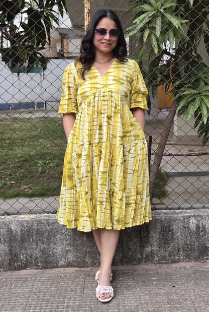 Shibori Alia Cut Dress