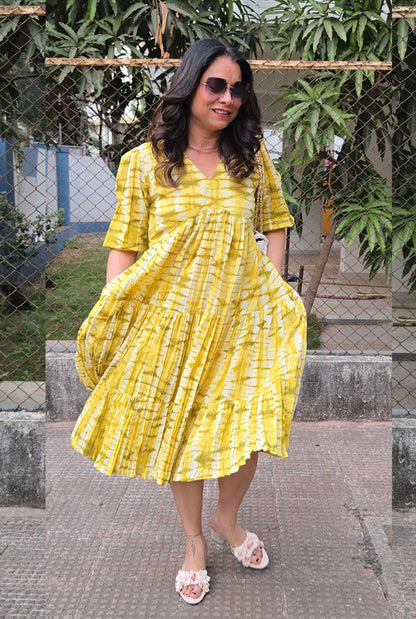 Shibori Alia Cut Dress