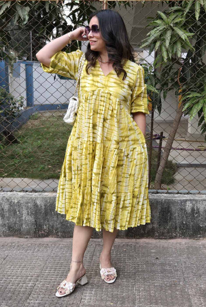 Shibori Alia Cut Dress