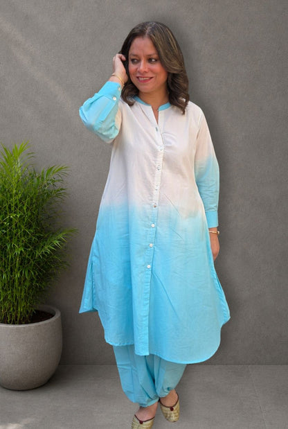 Set of 2 Rang Tarang – Blue Mul Cotton Co-ord Set