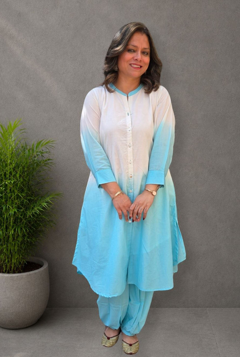 Set of 2 Rang Tarang – Blue Mul Cotton Co-ord Set