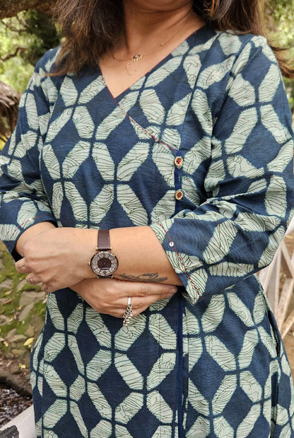 handblock noor Angrakha Kurta