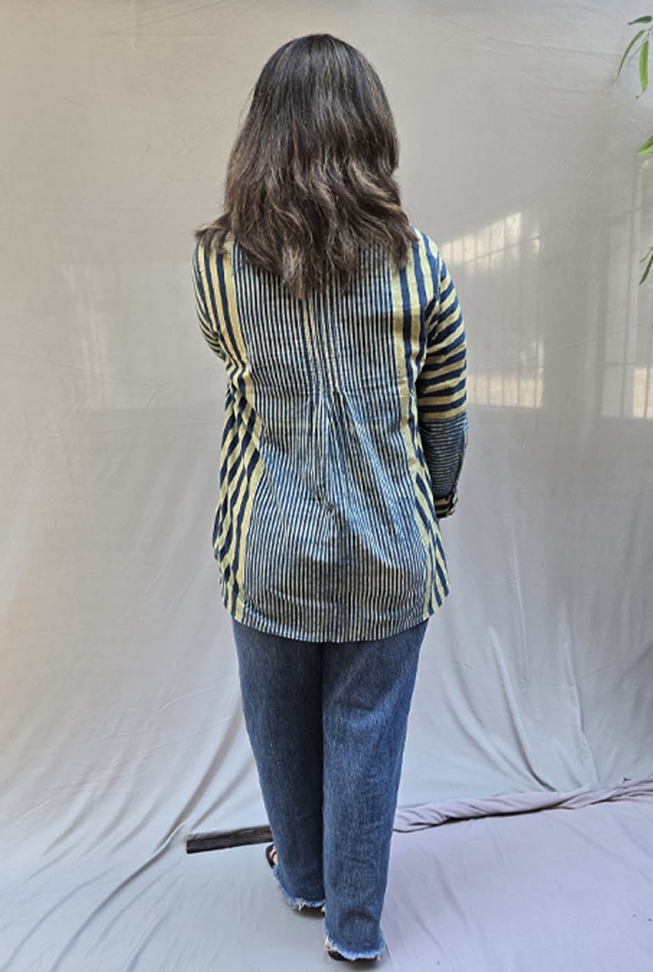 Rekha Ajrakh Handloom Stripe Top B