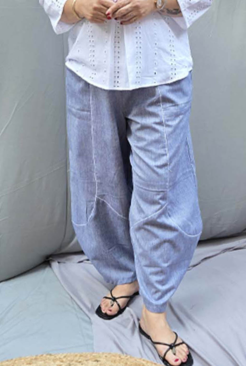 Aflatoon – Blue Comfort Fit Pants