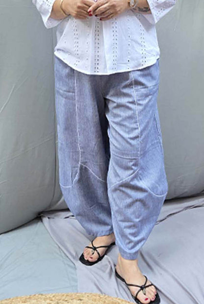 Aflatoon – Blue Comfort Fit Pants
