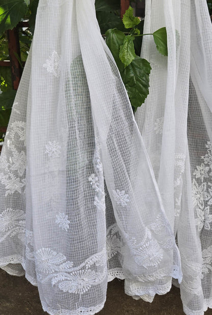 Chikankari Kota Doria Dupatta