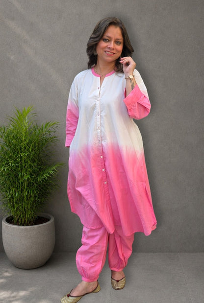 Set of 2 Rang Tarang – Peach Mul Cotton Co-ord Set