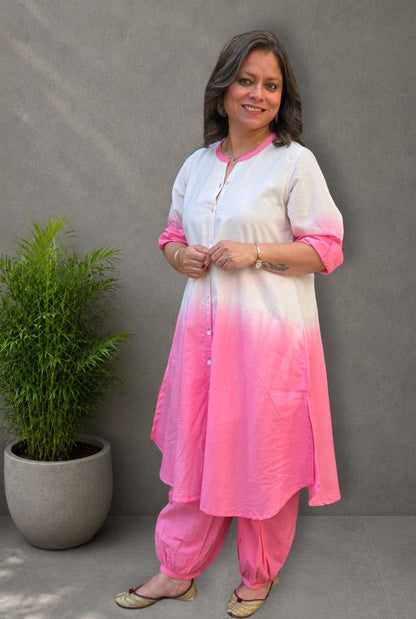 Set of 2 Rang Tarang – Peach Mul Cotton Co-ord Set