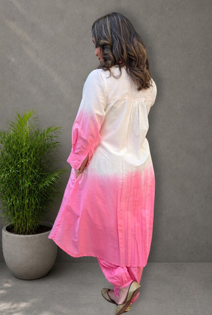 Set of 2 Rang Tarang – Peach Mul Cotton Co-ord Set