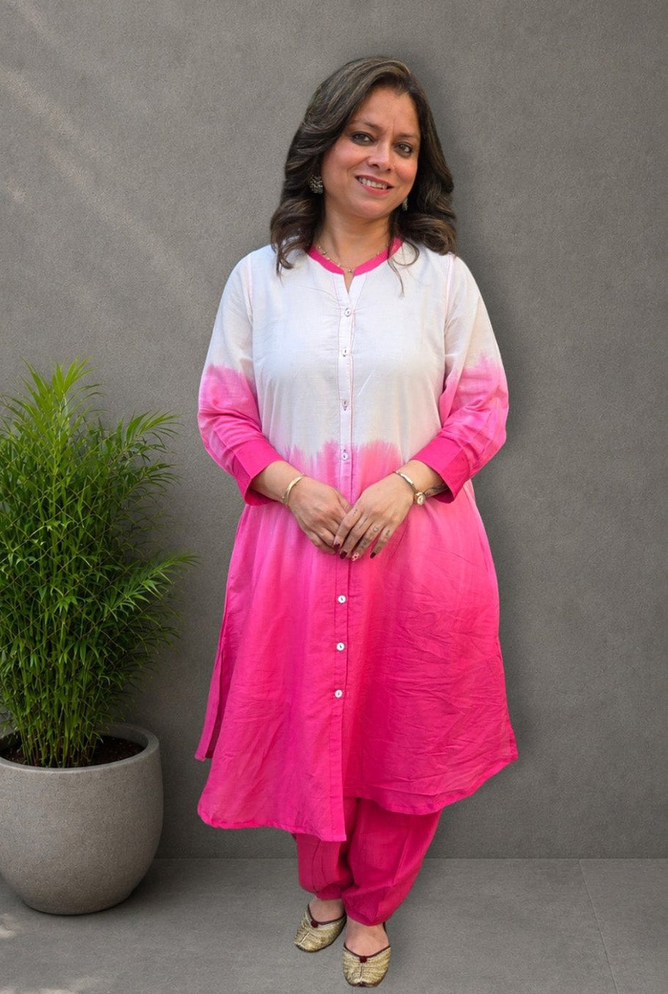 Set of 2 Rang Tarang – Pink Mul Cotton Co-ord Set