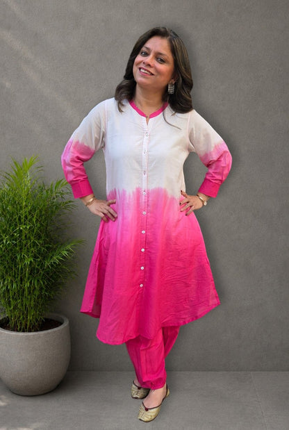 Set of 2 Rang Tarang – Pink Mul Cotton Co-ord Set