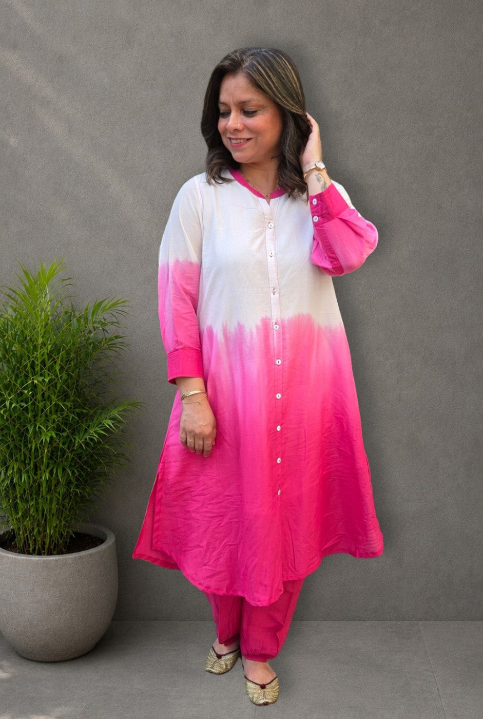 Set of 2 Rang Tarang – Pink Mul Cotton Co-ord Set