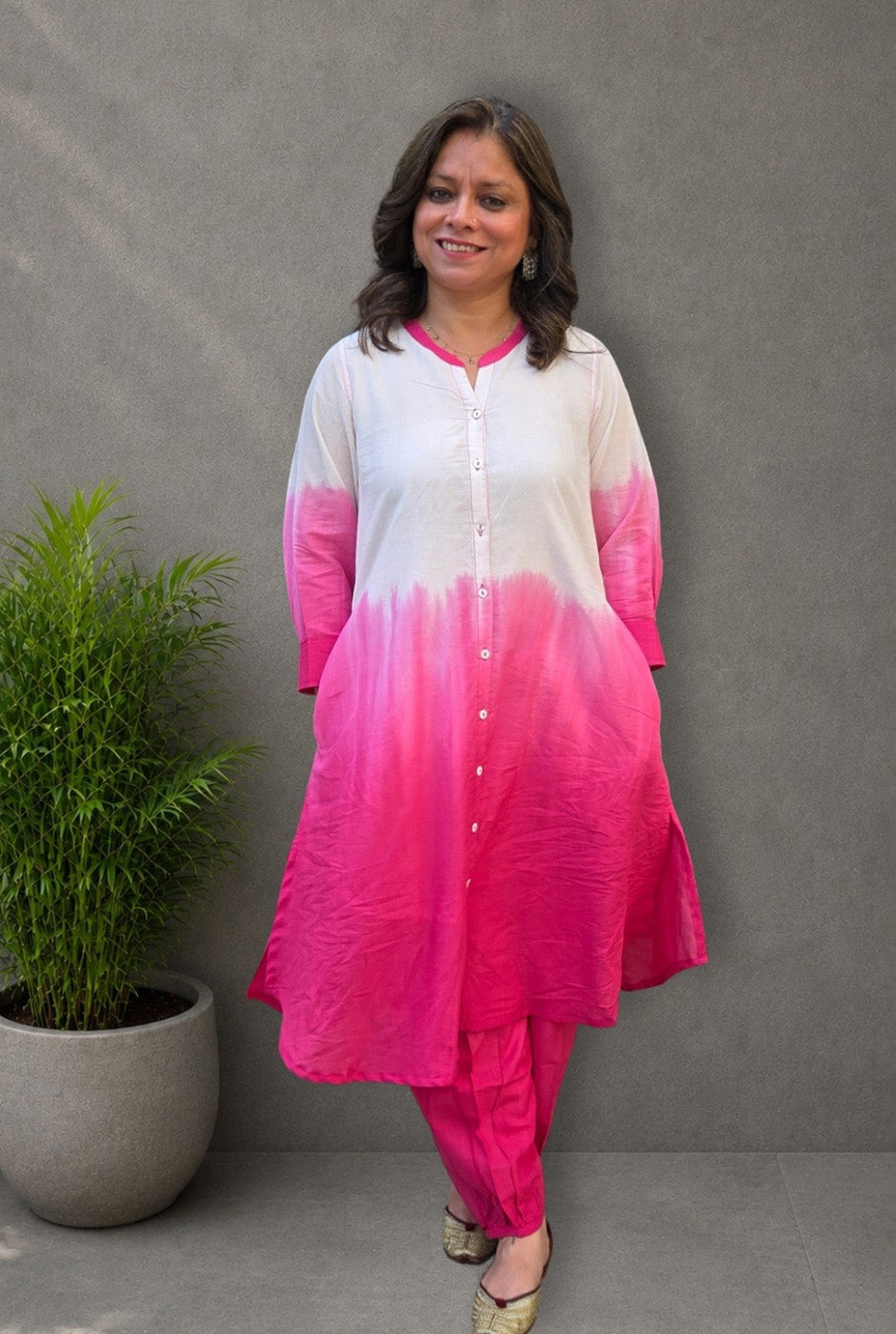 Set of 2 Rang Tarang – Pink Mul Cotton Co-ord Set