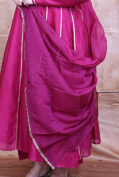 Chanderi Dupatta Pink A