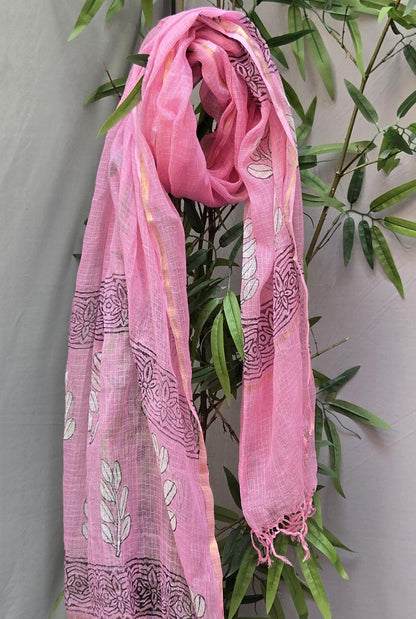 Kota Doria Dupatta Pink