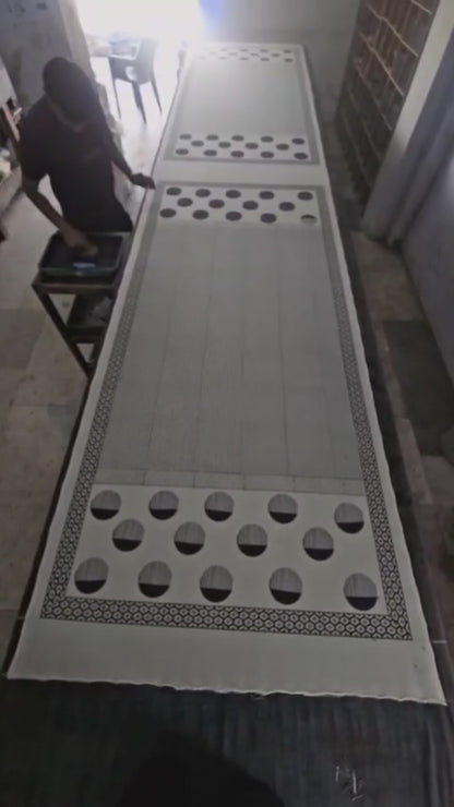 Ivory Bindu Cotton Ajrakh A-Line Kurta