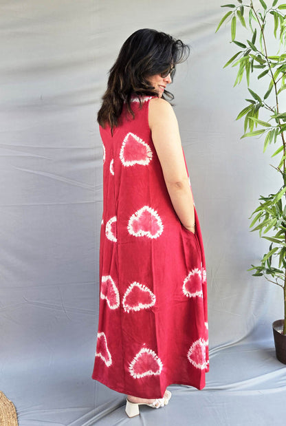 Rangriti Premium Rayon Shibori Dress