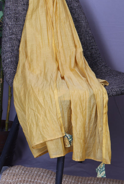 Mul Chanderi Dupatta – Yellow Lightweight Set of 1